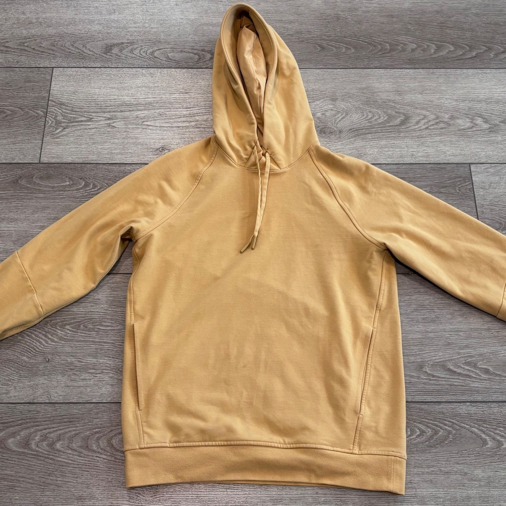 Lululemon City Sweat Pullover Hoodie Mens XS Yellow Athletic Gym Casual